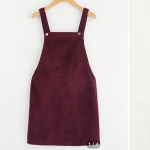 Pocket Front Overall Sweater Dress